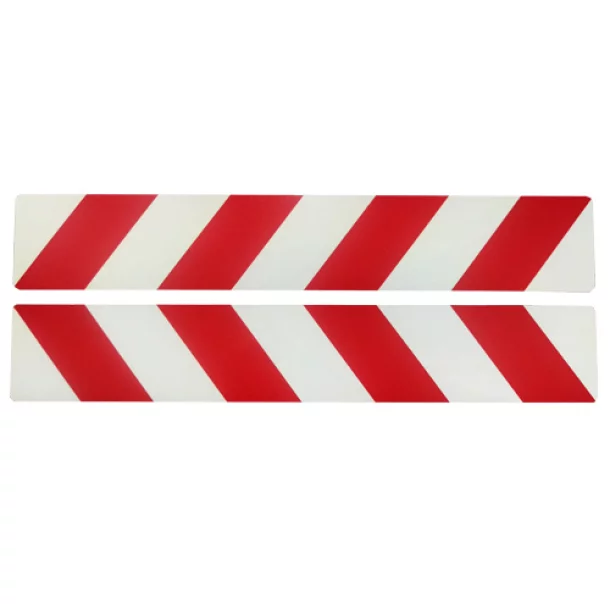 Sticker Reflective stripes 2pcs - Red/White - 5x30cm