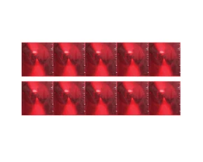 Autocolant reflectorizant metalizat 2buc 6x23cm - Rosu