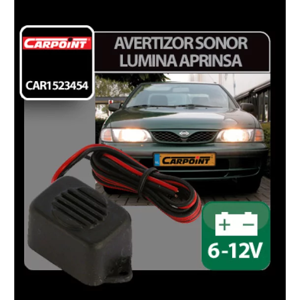 Avertizor sonor lumina aprinsa 6-12V Carpoint