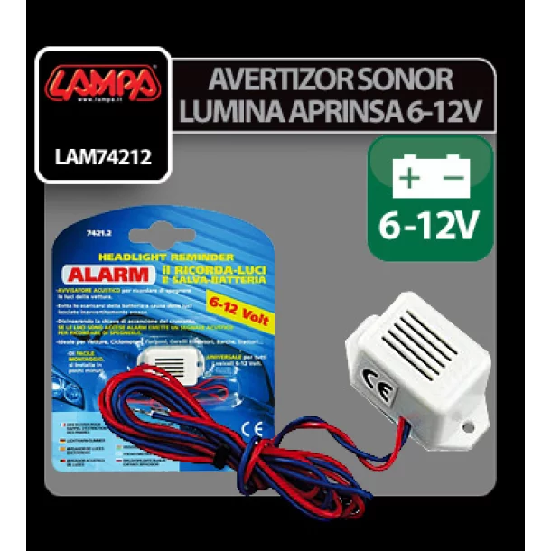Lampa headlight reminder alarm 6-12V