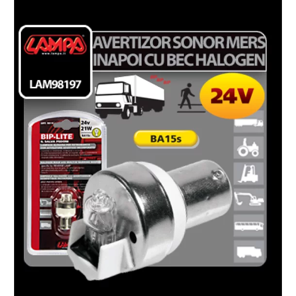 Avertizor sonor mers inapoi cu bec halogen 24V