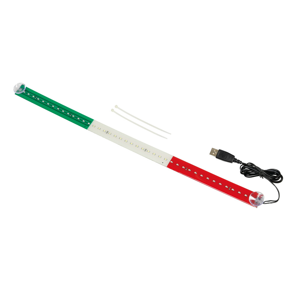 42LED-es világító szalag 60cm, USB tápellátás, zászló - Olaszország vízszintes / Magyarország függőleges thumb