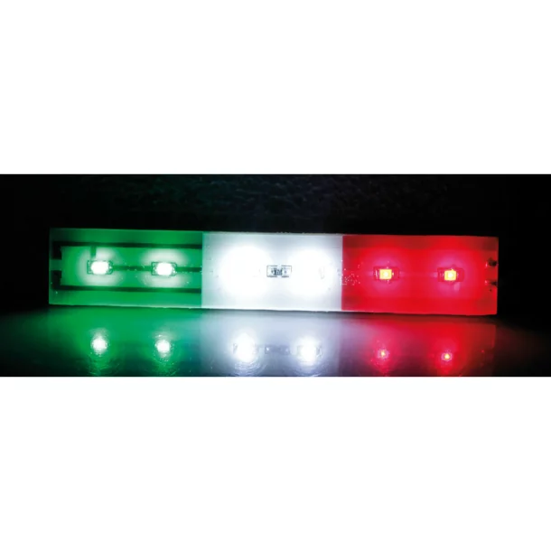 6 Led-lighted italian flag, 24V