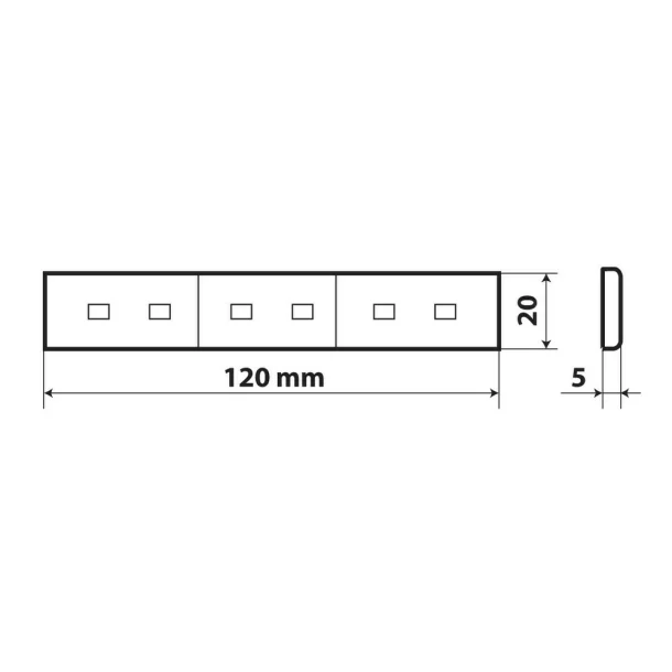 6 Led-lighted italian flag, 24V