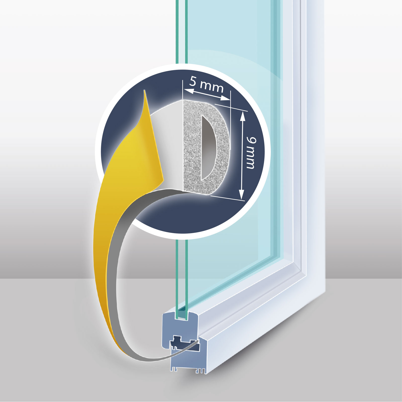 Self-adhesive door / window sealer thumb