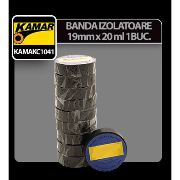 Kamar 19mmx20m insulating tape 1pcs - Black