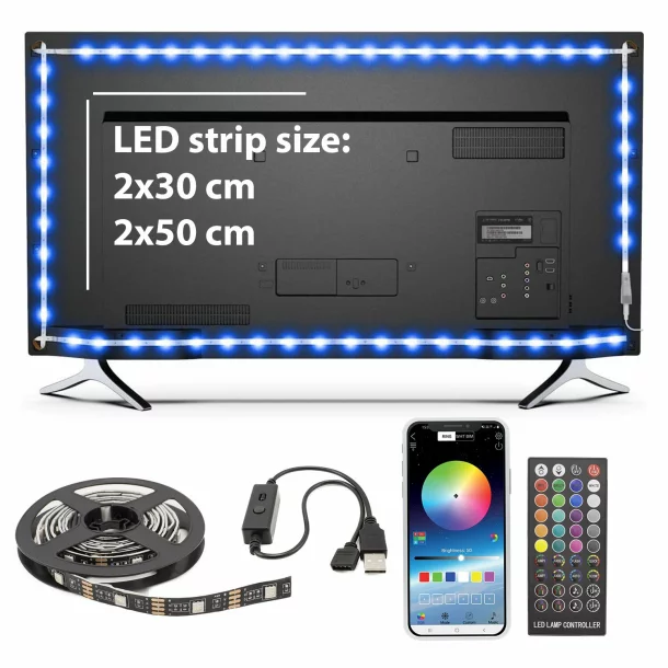 Bandă LED SMART -  pentru iluminare ambientală TV, 24”-38” - SunShine