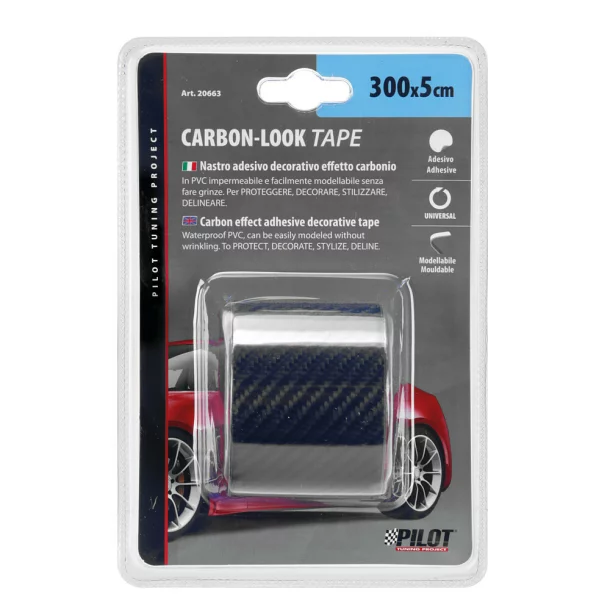 Carbon-Look Tape, carbon effect adhesive decorative tape - 300x5 cm