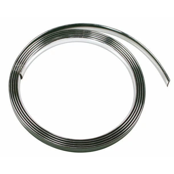 Banda ornament crom adeziva - 4m x 21mm-Resigilat,