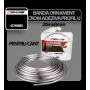 Banda ornament crom adeziva profil U 4Cars - 20m x 8mm-Resigilat,