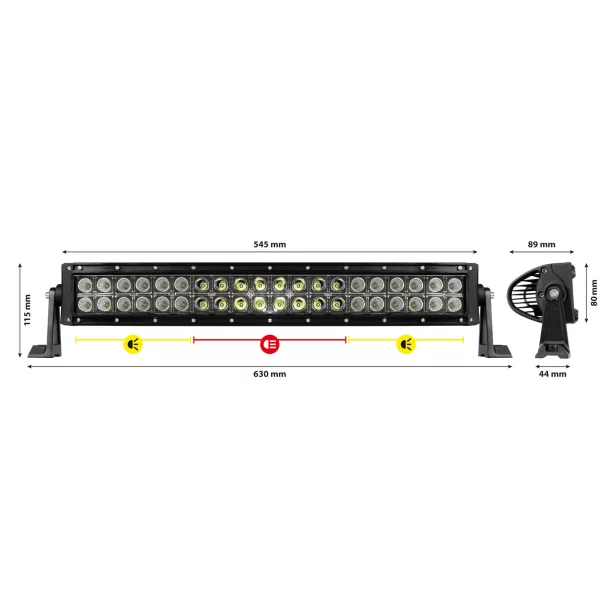 Bara curbata 40LED 10-30V 120W 8000lm - 55cm