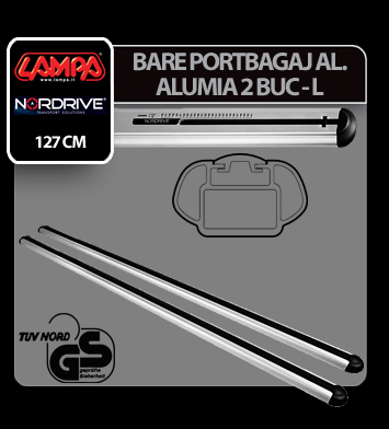 Alumia aluminium csomagtartórúd szett, 2 db - L - 127 cm thumb