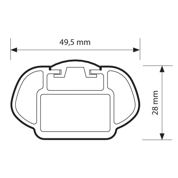 Alumia aluminium csomagtartórúd szett, 2 db - L - 127 cm