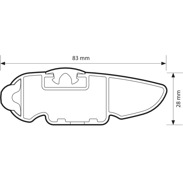 Silenzio aluminium csomagtartórúd szett, 2 db - L - 128 cm