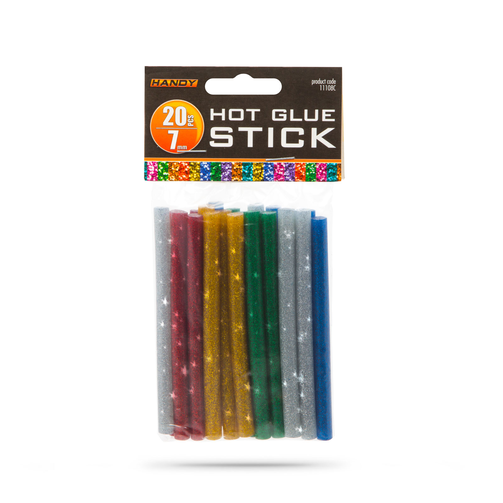 Hot glue stick - 7mm - glittering thumb