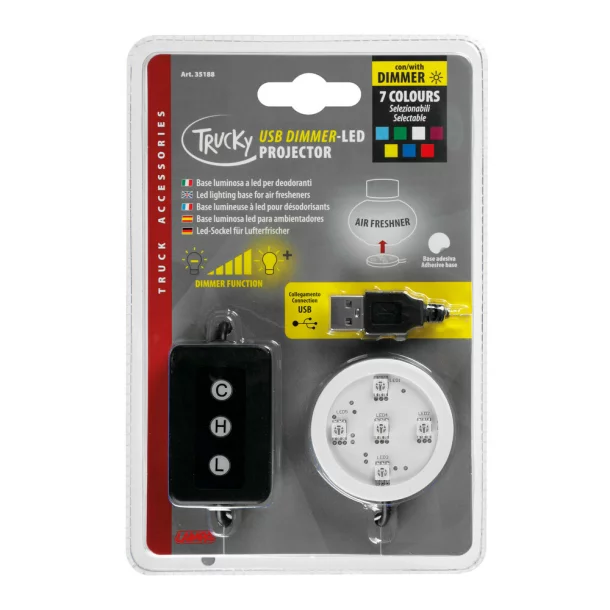 Trucky Led, lighting base, USB - 7 colours with dimmer