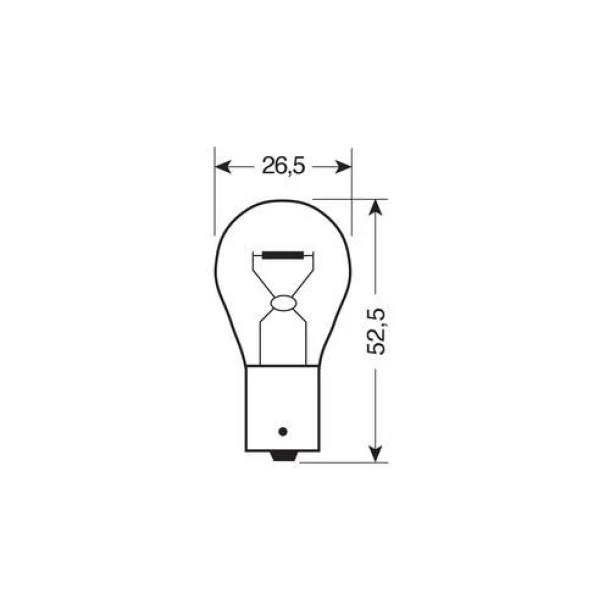 12V - PY21W - 21W Direction yellow BAU15s 1pcs Lucas