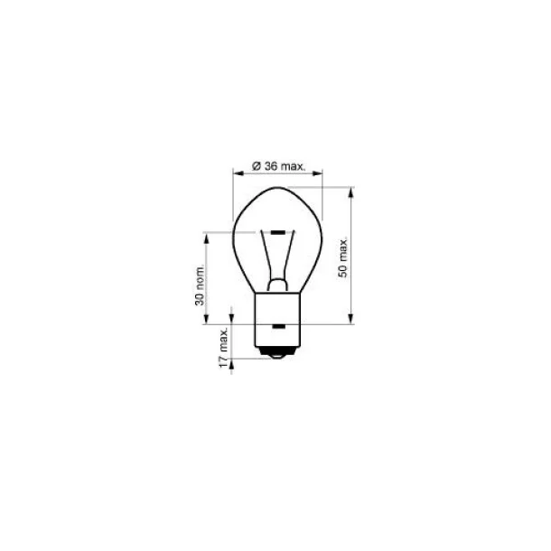 Bec 12V - S3 - 35W Faruri suplimentare BA20s 1buc Trifa