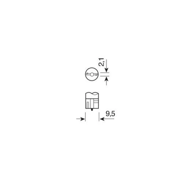 12V - W16W - 16W wedge base lamp W2,1x9,5d 1pcs Narva