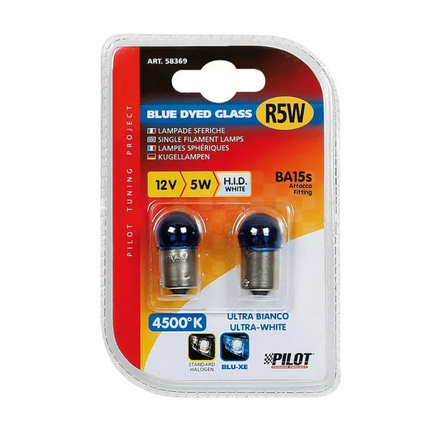 Bec Blu-Xe 5W 12V pozitie cap metal BA15s 2buc-Resigilat,