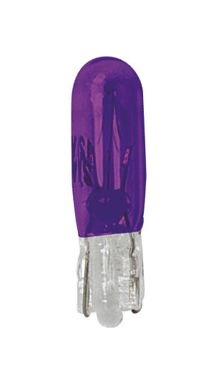 12V Wedge base lamp - (T5) - 1,2W - W2x4,6d - 2 pcs - D/Blister - Purple thumb