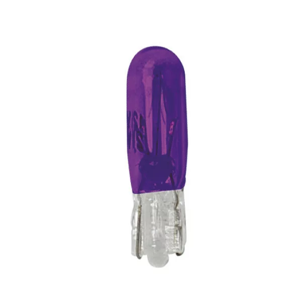 Bec clasic 12V 1,2W iluminat bord cap sticla T5 W2x4,6d 2buc - Violet