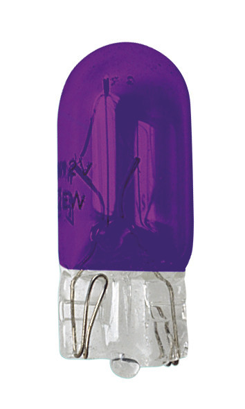 Bec clasic 5W 12V pozitie cap sticla W2,1x9,5d 2buc - Violet thumb