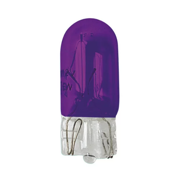 Bec clasic 5W 12V pozitie cap sticla W2,1x9,5d 2buc - Violet