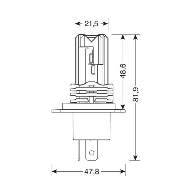 9-32V Halo Led Serie 10 Halo Killer - (H4) - 20W - P43t - 2 pcs - Box