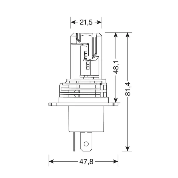 9-32V Halo Led Serie 8 Halo Killer - (H4) - 25W - P43t - 2 pcs - Box