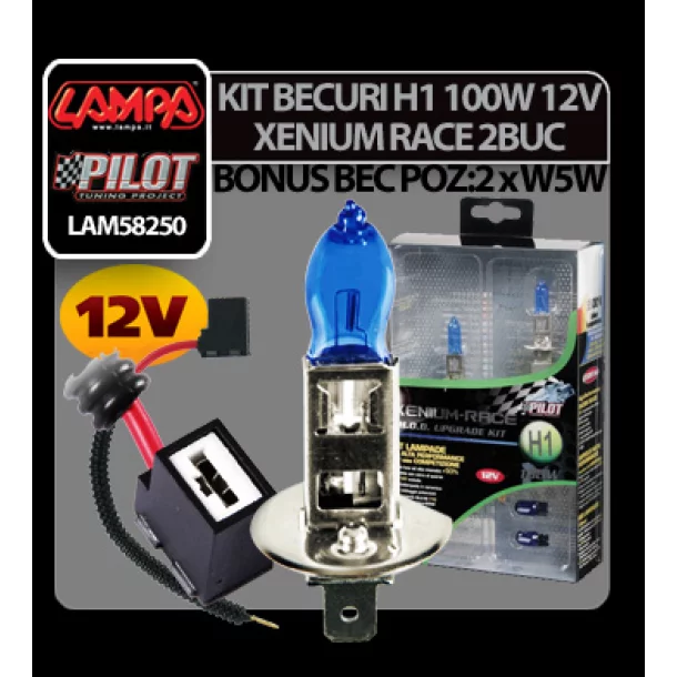 12V - H1 - 100W Xenium Race P14,5s 2pcs + Bonus pack