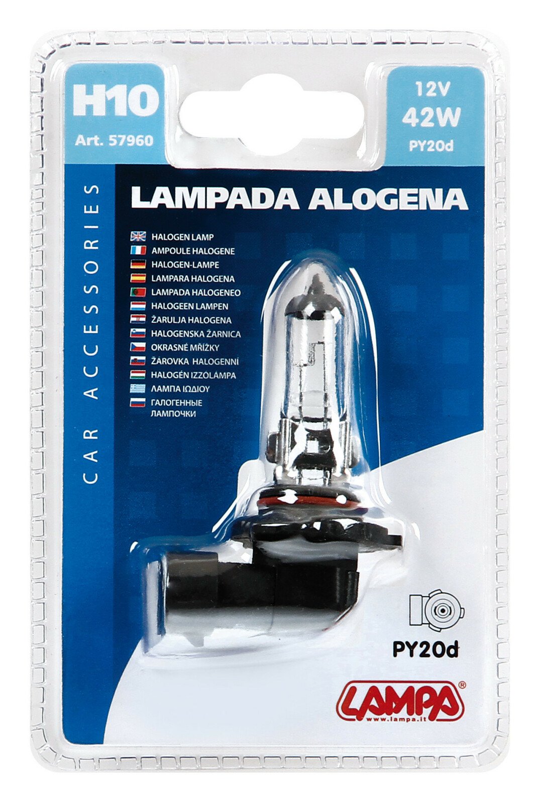 Izzó halogén 12V - H10 - 42W - PY20d 1db Lampa thumb