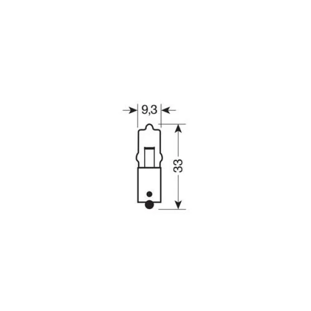 Bec halogen 12V - H10W - 10W Pozitie soclu metal BA9s 1buc Narva