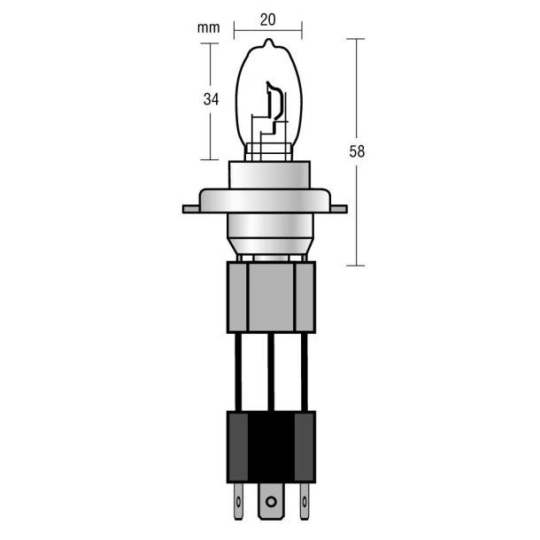 Izzó halogén 12V - H4 - 90/100W Xenium Race P43t 2db + Bónusz csomag