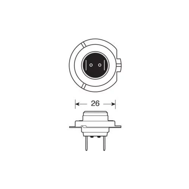 Izzó halogén 12V - H7 - 55W Night Breaker Laser +150% PX26d 2db Osram