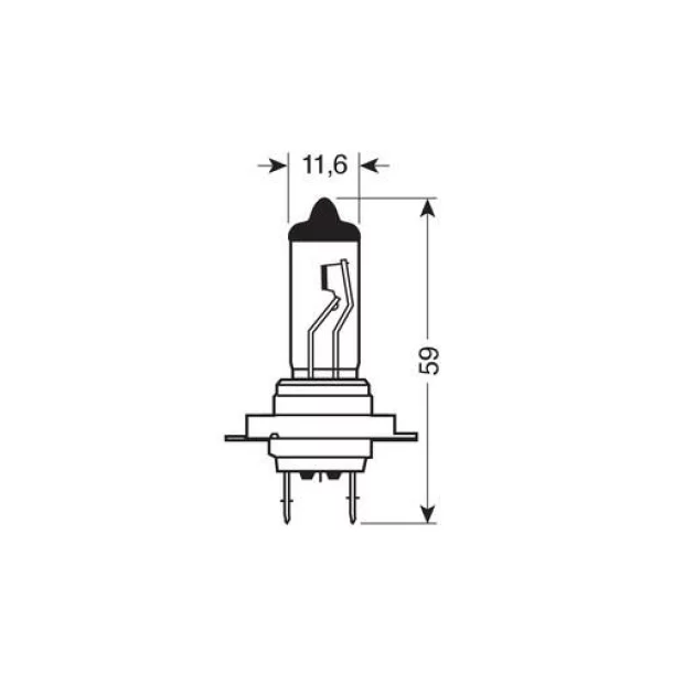 Izzó halogén 12V - H7 - 55W Night Breaker Laser +150% PX26d 2db Osram