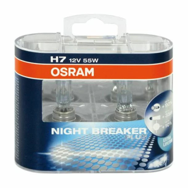 Bec halogen 12V - H7 - 55W Night Breaker Unlimited PX26d 2buc Osram