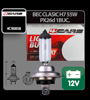 4Cars 12V classic bulb - H7 - 55W - PX26d - 1 pcs - Box thumb