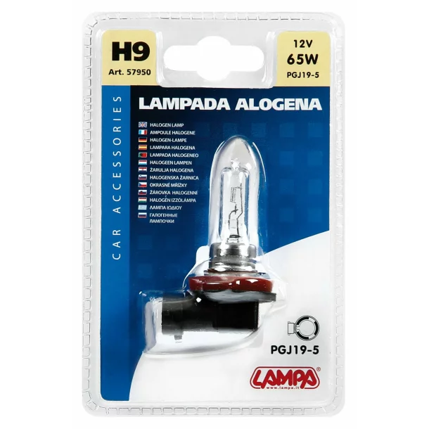 Lampa H9 Klasszikus izzó PGJ19-5 12V 65W - 1db