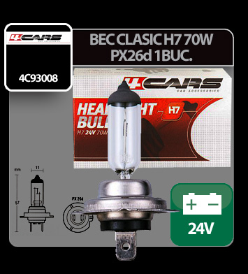 4Cars 24V classic bulb - H7 - 70W - PX26d - 1 pcs - Box thumb