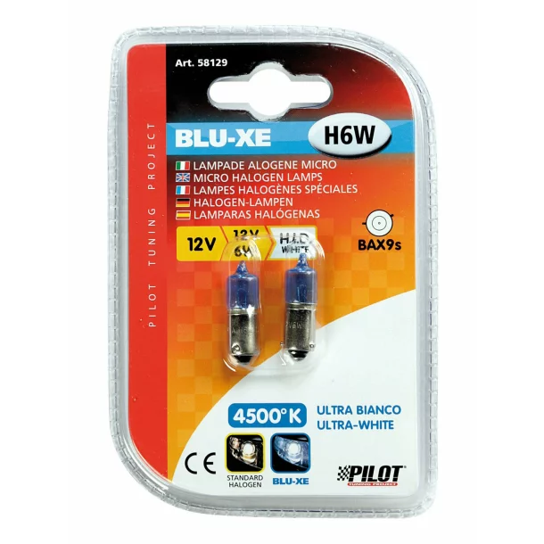 12V Blu-Xe Halogen micro lamp H6W 2pcs - Blue