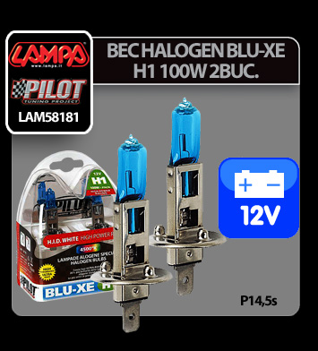 Blu-Xe halogén H1 - es égő P14,5s 12V-os 100w-os - 2 darab thumb