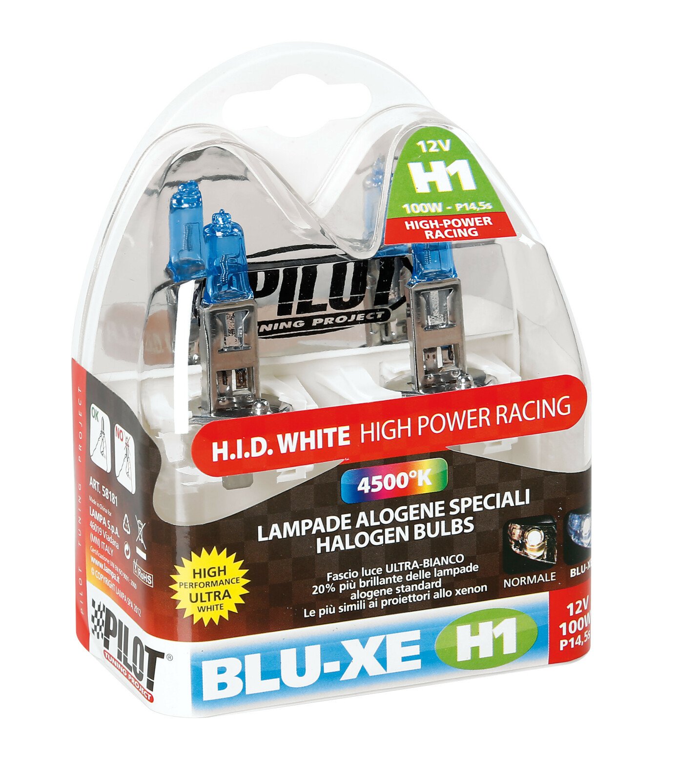 Bec halogen Blu-Xe  H1 100W P14,5s 12V 2buc thumb