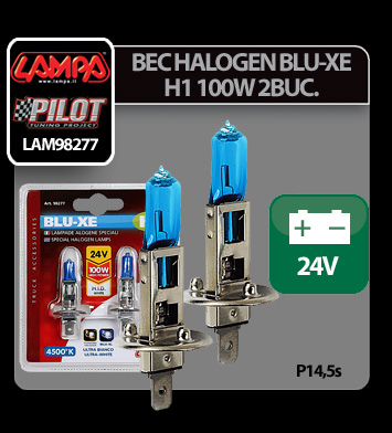 24V Blu-Xe halogen lamp - H1 - 100W - P14,5s - 2 pcs thumb