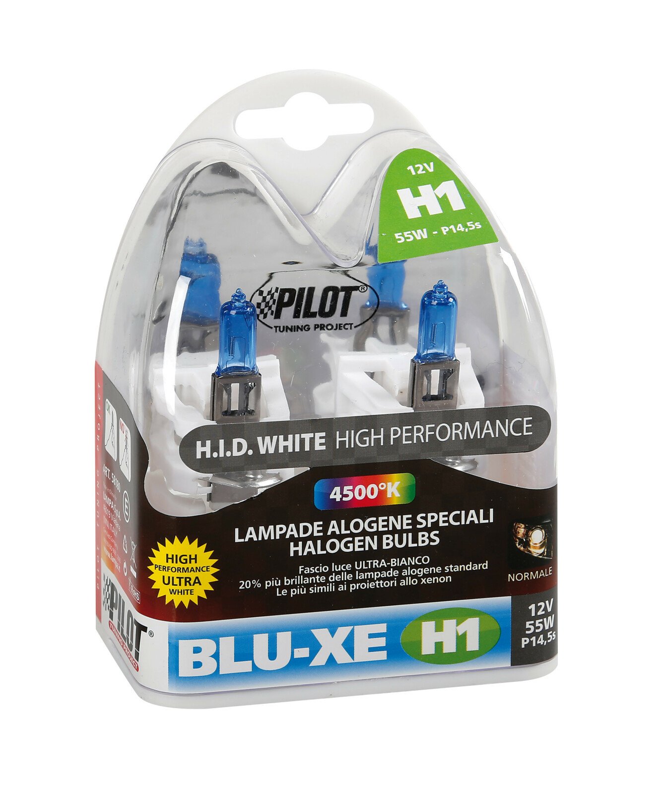 Bec halogen Blu-Xe  H1 55W P14,5s 12V 2buc thumb