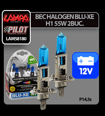 Blu-Xe halogén H1 - es égő P14,5s 12V-os 55w-os - 2 darab thumb