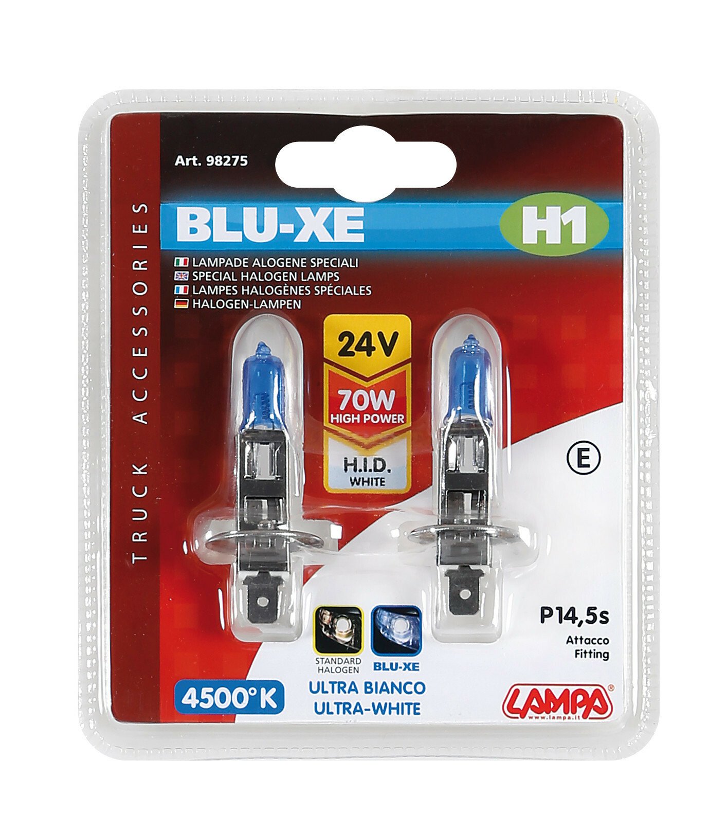 24V Blu-Xe halogen lamp - H1 - 70W - P14,5s - 2 pcs thumb