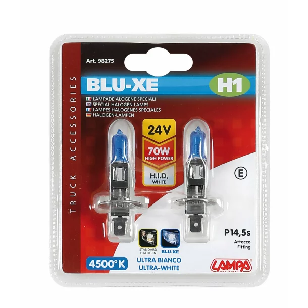 24V Blu-Xe halogen lamp - H1 - 70W - P14,5s - 2 pcs