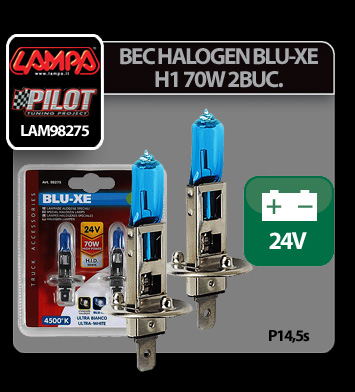 Bec halogen Blu-Xe  H1 70W P14,5s 24V 2buc thumb