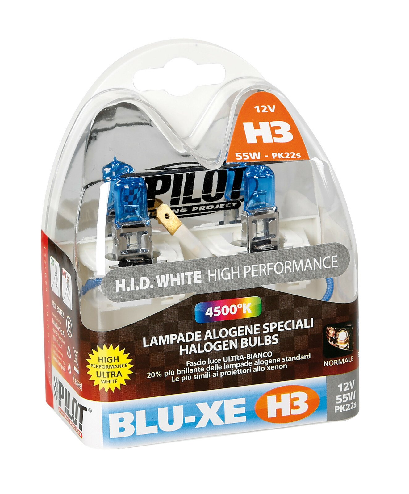 12V Blu-Xe halogen lamp - H3 - 55W - PK22s - 2 pcs thumb